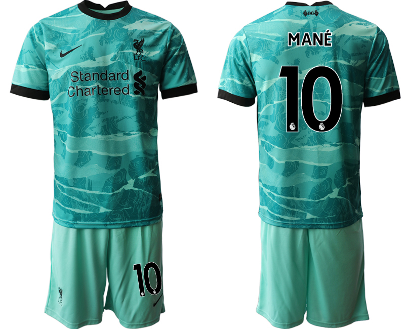 Men 2020-2021 club Liverpool away #10 green Soccer Jerseys